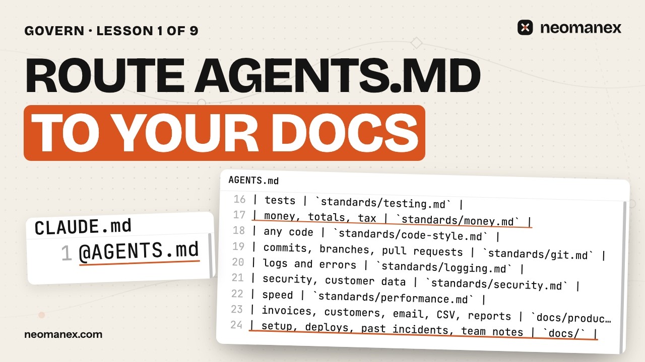 Video thumbnail for Make every agent read one file